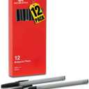 1InTheOffice Ballpoint Pens, Medium Point, Black Ink, 1.0mm, 12 Pack