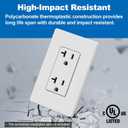BESTTEN 10 Pack 20 Amp Decorator Wall Receptacle Outlet, Non-Tamper-Resistant, 20A/125V/2500W, Residential and Commercial Use, UL Listed, White