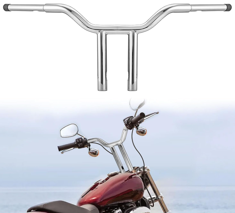 WSays Chrome 14'' Handlebar T-Bar 1-1/4'' Diameter Compatible with Harley Dyna Softail Road King Sportster 883 1200 XL 1996-2024
?