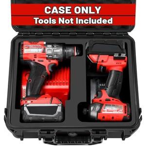 Case for Milwaukee M18 Impact Drill Driver Combo Kit - Waterproof Tool Box for Milwaukee Power Drill & Impact Set, Hard Tool Case for Cordless Drill M18 Fuel/Driver/Battery/Charger Case for Milwaukee M18 Impact Drill Driver Combo Kit - Waterproof Tool Box for Milwaukee Power Drill & Impact Set, Hard Tool Case for Cordless Drill M18 Fuel/Driver/Battery/Charger
