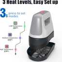 Hat Press, Mini Hat Heat Press Machine for Caps & Patches, Portable Handheld Cap Easy Press Machine with 3 Heating Levels, Auto-Off & 6.3"x3.3" Curved Heating Plate