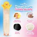 Cuddle Paws Duck Plush Body Pillow for Kids | Long Stuffed Animal Cuddle Pillow | Soft Hugging Toy | Plushie Gift for Girls & Boys | Long Plush Body Pillow for Sleep & Comfort | Small, 23 Inches