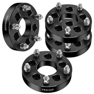 HHCSOP 5x4.5 to 5x5.5 Wheel Spacers, 1.25" 5x114.3 to 5x139.7 Wheel Adapters for Ford Mustang Ranger Edge Crown Victoria Explorer | Jeep Wrangler Liberty Grand Cherokee with 1/2x20 Studs & 73mm Bore