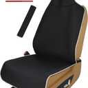 Waterproof Neoprene Car Seat Cover, Sweatproof Non-Slip Seat Protector, Universal Fit for Front Bucket or Rear Bench Seat of Cars, SUVs, Vans, Trucks, Compatible with Airbags and Armrests (Black)