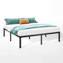 HLIPHA Metal Platform Bed Frame 12 Inch Tall,No Box Spring Needed,Full Size Bed with Heavy Duty Strong Support Slats,Easy to Assemble,Black