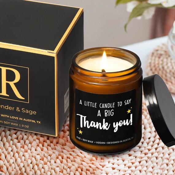 Thank You Candle, Small Thank You Gifts for Women, Small Thank You Gifts for Men, Gratitude Gifts for Colleagues, Appreciation Gifts for Her