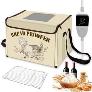 Bread Proofing Box with 3-Sided Heating - Digital Thermostat & Timer (50-113F) for Perfect Sourdough, Pizza Dough, Yogurt Fermentation, Baking and Rising