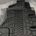 KIWI MASTER Floor Mats for 2007-2013 Jeep Wrangler JK 4-Door, OEM Replacement 82210166AC, Custom Fit All Weather Car Mats, Heavy Duty TPE Floor Liners, Front & Rear 2 Row, Black