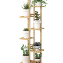 Laiensia Bamboo Plant Stand Rack 6 Tier,Multiple Stand Holder Shelf Rack, Indoor&Outdoor Planter Display Shelves for Patio Garden, Living Room, Corner Balcony and Bedroom,Wood Color