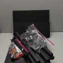 JARHETUN TV Stand with Fabric Drawer for 55 Inch TV, Entertainment Center with Open Shelves, Media TV Console Table for Living Room, Bedroom, Black (46.1 Inches)