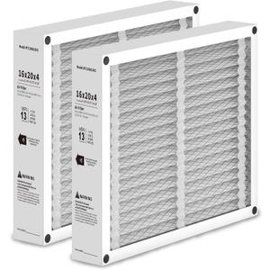 2 Pack 16x20x4 Air Filter Replacement Compatible with Honeywell FC100A1003 Pleated HVAC, MERV 13 Furnace Filter, Foldable Design (Actual Size: 15.94 x 19.75 x 4.38 Inches)