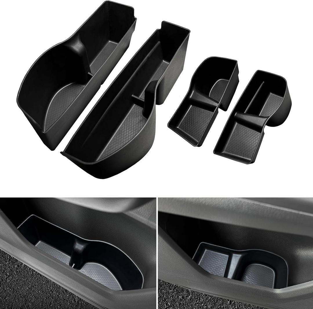 Door Side Storage Tray for Honda CRV Accessories 2023 2024 2025 Front and Rear Door Slot Pocket Tray Organizer Protector Cover Pad for Honda CRV TPE Material 4PCS