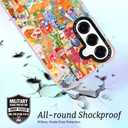 for Samsung Galaxy S25 Case, Tropical Citrus&Cocktails Y2K, Military-Grade Drop Protection, Carnival Whimsical Soft Slim TPU Protective & Camera Protection for Women Girls (Fancy2)