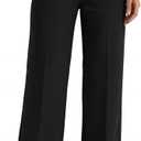 LILLUSORY Women Straight Leg Dress Pants High Waisted Business Casual Work Trousers with Pockets (8, Black)