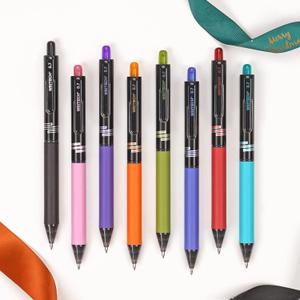 WRITECH Retractable Gel Ink Pens: Multi Colored 0.7mm Medium Point Colorful Click Pen for Smooth Writing Journaling Drawing Notetaking No Bleed & Smear & Smudge 8 ct Vibrant Assorted Colors