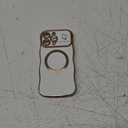 for iPhone 15 Pro Max Case Magnetic, for Women Girls Soft Cute Wave Frame Curly Shape Love Heart Luxury Plating Phone Case Compatible with MagSafe Shockproof Back Cover 6.7"-White