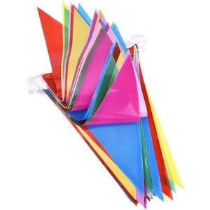 3pc Multicolor Pennant Banners String Bunting Flag Banner,Nylon Fabric Decorations Flags for Festival Party Celebration Eventsyard Picnics - 600pcs Nylon Fabric Decorations Flags