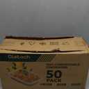 100 Piece (50 Pack) Meal Prep Containers with Lids, 28 oz Cornstarch Food Storage Containers Plant-based Lunch Box for Salad,BPA Free Plastic Take Out Containers Microwave and Freezer Safe