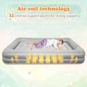 Air Mattress for Kids 4-7 Years - Toddler Travel Bed with Built-in Pump, Sides for Safety, Ultra Soft Plush Surface - Portable Kids Sleeping Pad for Camping, Hotels, Sleepovers & Grandparents' House