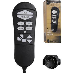 ZKAD-5 5 Pin Lift Chair Remote Only Fit for 2 Motors Golden and Ultra Comfort Chairs with 11 Button(Include SIT or Home, Not Twilight) Remote, Recliner Hand Control Part 5-Years Free Replacement