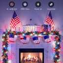 4th of July Decoration Patriotic Mini String Lights - 200 Count 40 Feet Red White Blue Christmas Lights Green Wire Waterproof for Indoor Outdoor Xmas Holiday Party Patio Independence Day Decoration
