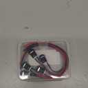 5 Pcs Black Momentary Push Button Switch with Stainless Steel and Aluminum Alloys Witch, IP66 Protection, IK09 Vandal Resistance Design,2A 12V/24V/125V/250V AC, 100K Cycles, Pre-Wired Cables