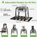 1.85 Gallon Elevated Dog Water Bowl, Height Adjustable (1117'') Raised Stainless Steel Bowl with Spill-Proof Mat & Sturdy Metal Stand, Tip-Proof, Easy to Clean, Indoor & Outdoor Use