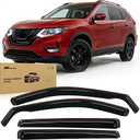 4PCS in Channel Rain Guards for 2014-2020 Nissan Rogue S SV SL, Durable Window Visors Wind Deflectors, Vent Shades Shield, 2014 2015 2016 2017 2018 2019 2020