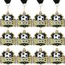 Ecation Medals with Neck Ribbons Sports Awards Medals Soccer Baseball Team Awards Softball T-Ball Flag Football Trophy Cheer up Favors for Sports Competitions Celebration Gift