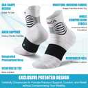 NEENCA Professional Compression Socks, Medical Athletic Ankle Socks for Injury Recovery & Pain Relief, Sports Protection, Circulation 1 Pair, 20-30 mmhg (Medium, White)