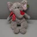 Bearington Hugh Loves You Elephant Stuffed Animal - 13" Cuddly Valentines Stuffed Animal with Soft Grey Fur and Heart Details - Adorable Elephant Valentines Day Gift for Kids, Babies, and Loved Ones