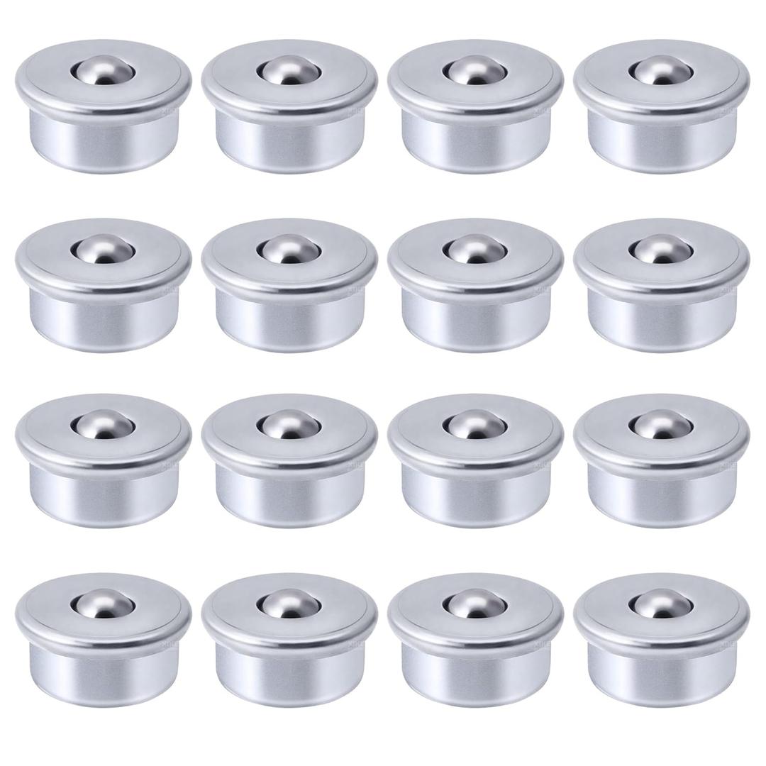 XiKe 16 Pack 5/8" Roller Ball Transfer Bearings, Used for Roller Stand, Transfer Equipment and Transmission System CY-15H Type.