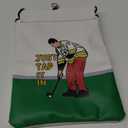Artpreti Funny Golf Valuables Pouch,Golf Pouch Bag with Drawstrings Golf Tee Bag Pouch Leather Golf Tee Pouch Golf Ball Bag for Men Women - Just Tap It in