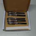 Inc. R2 Rollerball Pens - 0.7 mm Medium-Point Pen Set With Comfort Grip for School, Office, Writing, and Journaling, 5 Pack, Black Ink