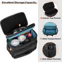 HODRANT Waterproof Motorcycle Handlebar Bag, Dirtbike Handlebar Bag for Cruiser Softail Dyna Sportsters, Bicycle Tool Storage Pouch with PVC Clear Window & USB Charge Hole, Bag Only