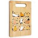 RYYCDOI Halloween Ghost Black Cat Cutting Chopping Board for Kitchen, Black Cat Halloween Kitchen Decor, Witchy Ghost Pumpkin Bamboo Cutting Boards for Friends Family Party Hostess