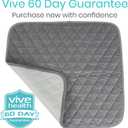 Sures Waterproof Chair Pads for Incontinence (22" x 21") - Washable, Waterproof Seat Protector - Chair Protector Seat Cover - Absorbent Pad for Bed, Seat, Car, Wheelchair & Recliner (Gray, 1 Pack)