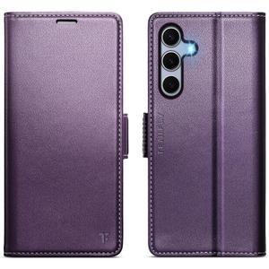 for Samsung Galaxy S24 Case Wallet with RFID Blocking Card Holder, PU Leather Kickstand Protective Flip Phone Cover Fit for Galaxy S24 6.2", Purple