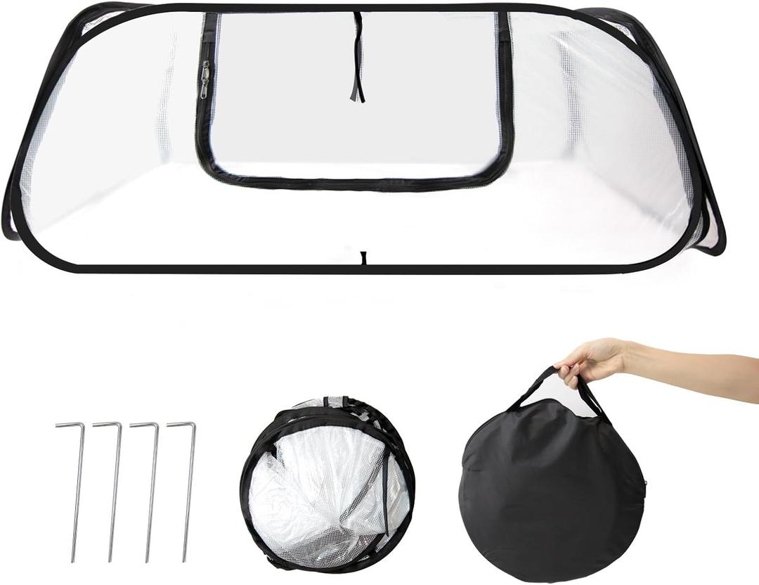 Garden Row Accelerator Plants Cover, 45" x 22" x 16" Garden Covers for Raised Beds, Waterproof Insect Bird Barrier Plant Net Cage for Protecting Fruits Vegetable Seedlings Row (1 Pc)