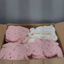 HOMBYS Chunky Chenille Yarn for Crocheting, Super Bulky Jumbo Yarn for Hand Knitting, 3/4" Thick Soft Plush Yarn for Blankets, 8 Skein Pack (27 yds / 8 oz Each), Multi Assorted Cream Pink