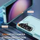 for Samsung Galaxy S26 Case with Screen Protector+Camera Lens Cover,Military Grade Heavy Duty Shockproof Phone Cover with Wrist Lanyard Strap for Samsung S26,Mint Green