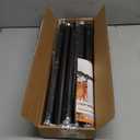 Black Curtain Rods for Windows 66-120Inch(5.5-10ft) Heavy Duty French Return Rod, Wrap Around Blackout Curtain Rods, Long Adjustable Room Darkening Drapery Rod for Bedroom, Living Room Outdoor Patio