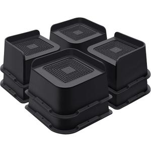 Bed Risers 3 Inch Heavy Duty, Furniture Risers for Bed Desk Table Sofa CouchOversized Bed Lifts Risers, Support up to 5000 Lbs(8 Pack Black)