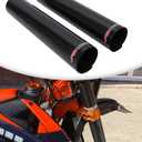 JFG RACING Motorcycle Carbon Fiber Fork Wrap Boots, 250mm, Front Shock Covers Gaiters Guard Protector for Most Dirt Bike, Motorcycles, 2 PCS