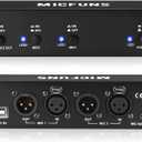 MC2 2 Channel 48V Phantom Power Supply with 3.5mm Audio Cable to Connect Audio Interface for Condenser Microphone Music Recording Equipment (2 Channel)