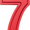 2.75in Large Size Happy Birthday Metallic Red 7 Candles,Happy Birthday Cake Cupcake Toppers Decoration and Celebrating for Adults/Kids Party Baking (2.75in Metallic Red Number 7)