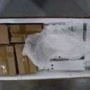 Pamapic Glass Top Vanity Desk with Crystal Handles, 11 Drawers Makeup Vanity with Mirror and Stool, 3 Lighting Modes Dressing Table, Power Outlet, Silent Slides, White (46"*15.7"*56.1")