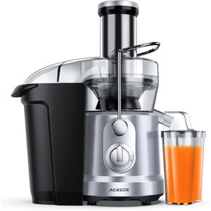 Juicer Machines 1300W Juicer Vegetable and Fruit, Power Juicers Extractor with 3" Feed Chute, Centrifugal Juicer with High Juice Yield, Easy to Clean&BPA-Free, Dishwasher Safe-Silver (XL)
