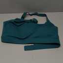 RUNNING GIRL Sports Bras for Women High Support, Adjustable Straps Criss-Cross Hook Back Sports Bras for Women with Sewn in Pads_WX3125_Storm Teal_XXL