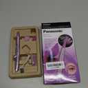 Panasonic Women’s Facial Hair Remover and Eyebrow Trimmer with Pivoting Head, Includes 2 Gentle Blades for Brow and Face and 2 Eyebrow Trim Attachments, Battery-Operated – ES2113PC